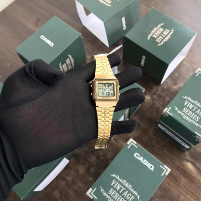 Casio Vintage firstcopy A500WGA-9DF Chronograph Unisex Gold Watch