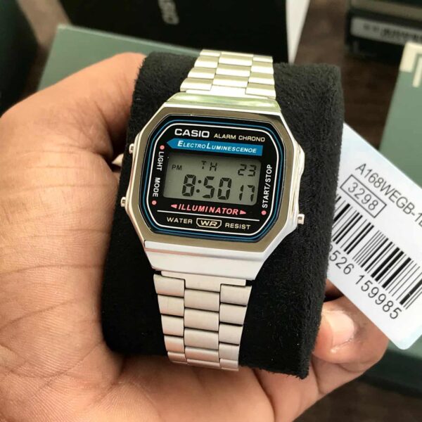 Casio Vintage firstcopy A168WA-1YES Retro Silver Digital Unisex Watch