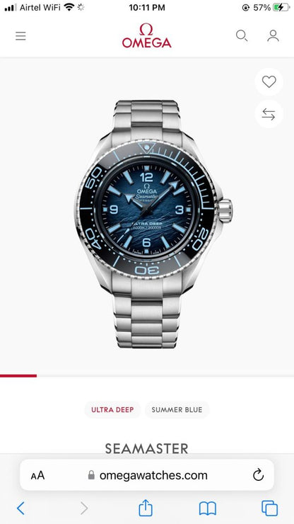 Omega Seamaster Planet Ocean Ultra Deep firstcopy Summer Blue Automatic Men’s Watch