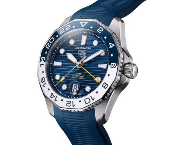 Tag Heuer Aquaracer Professional 300 GMT Blue Fiber Strap Automatic Mens Watch firstcopy