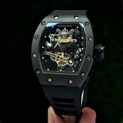 Richard Mille RM57 firstcopy Tourbillon Full Black Skeleton Automatic Men’s Watch