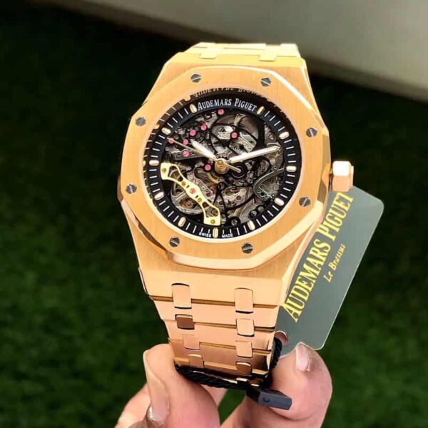 Audemars Piguet Royal Oak Double Balance Gold Skeleton Dial Automatic Firstcopy