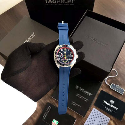 Tag Heuer Formula 1 Red Bull Racing Blue Rubber Belt Firstcopy Replica Watch