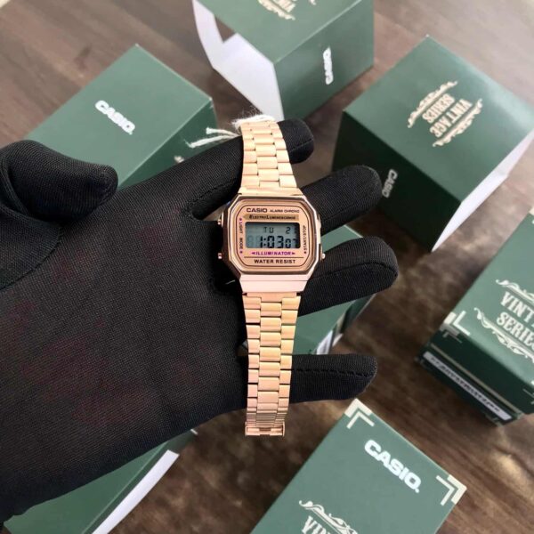 Casio Vintage firstcopy A168WGG-1B Retro Rosegold Unisex Watch