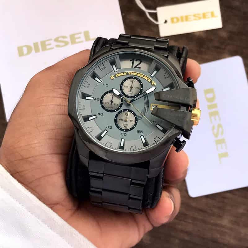 Diesel Mega Chief firstcopy DZ4379 Black & Grey Chronograph Men’s Watch
