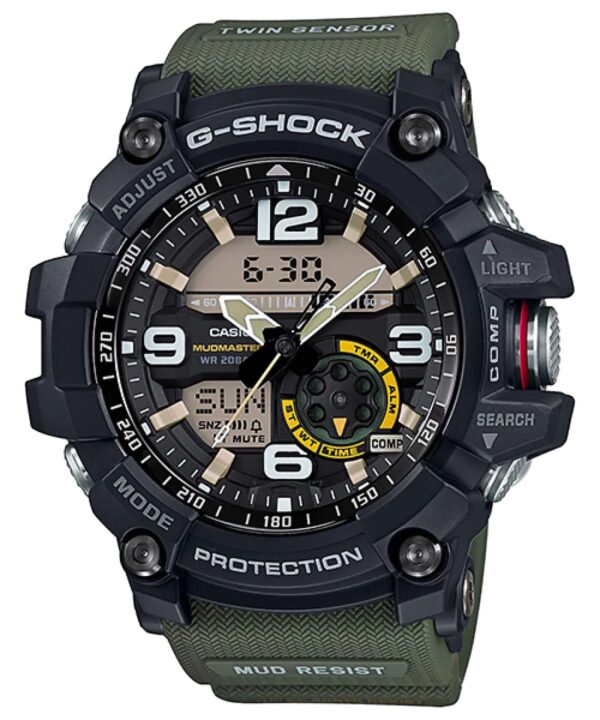 Casio G-Shock firstcopy Mudmaster GG-1000-1A3DR Black Analog-Digital Green Strap Men’s Watch