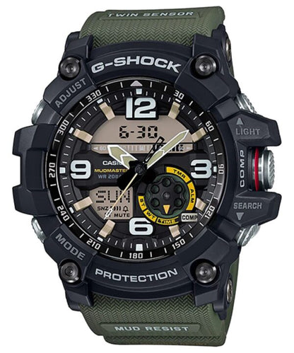 Casio G-Shock firstcopy Mudmaster GG-1000-1A3DR Black Analog-Digital Green Strap Men’s Watch
