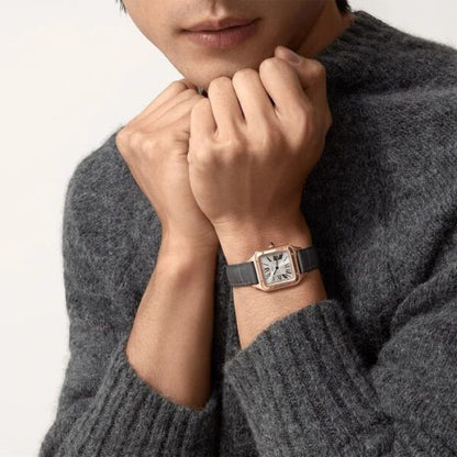 Cartier De Santos Dumont firstcopy Premium RoseGold White Dial Unisex Watch