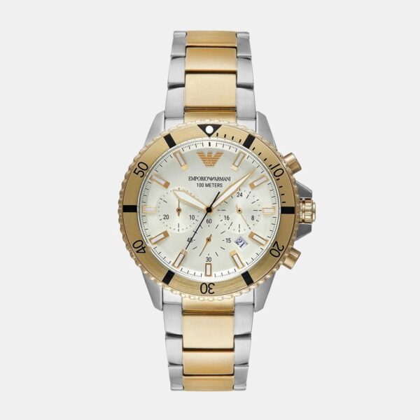 Emporio Armani AR11606 Firstcopy Yellow Gold Dial Chronograph Men's Watch