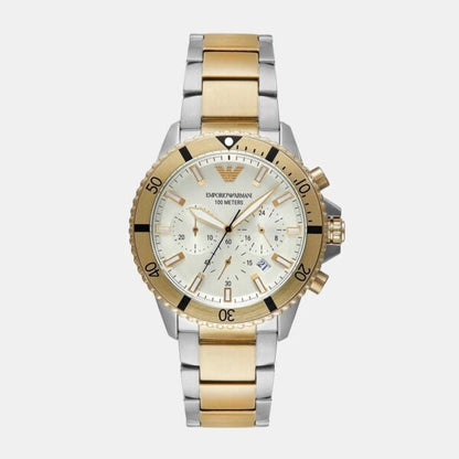 Emporio Armani AR11606 Firstcopy Yellow Gold Dial Chronograph Men's Watch