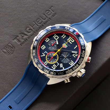 Tag Heuer Formula 1 Red Bull Racing Blue Rubber Belt Firstcopy Replica Watch