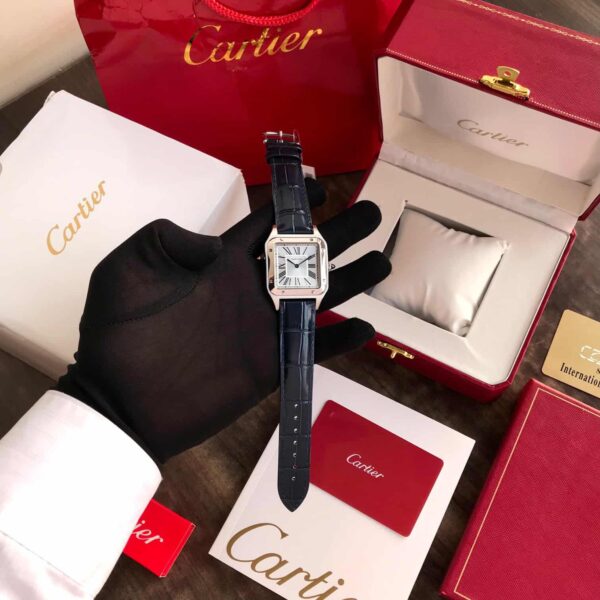 Cartier Santos Dumont firstcopy Premium Silver White Dial Unisex Watch