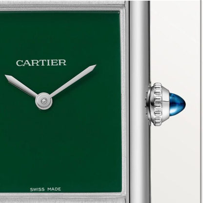 Cartier Tank Must firstcopy Japanese Premium Medium Silver Green Unisex Watch