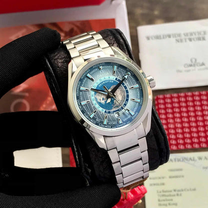 Omega Aqua Terra World Map Dial Automatic Watch – Premium First Copy for Men
