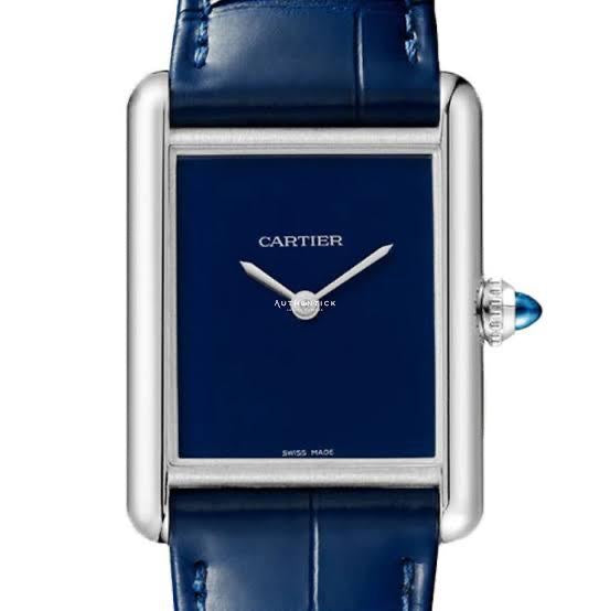 Cartier Tank Must firstcopy Japanese Premium Medium Silver Blue Unisex Watch