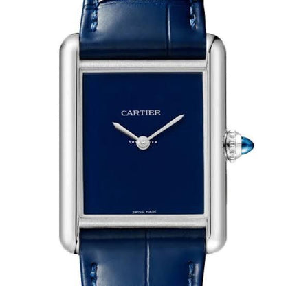 Cartier Tank Must firstcopy Japanese Premium Medium Silver Blue Unisex Watch