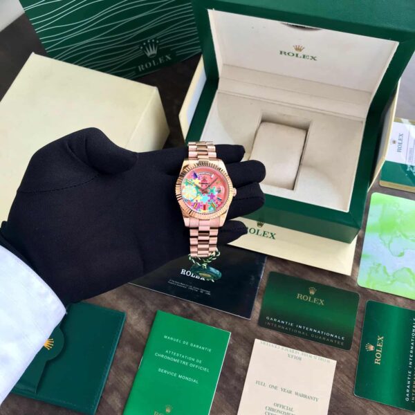 Rolex Day Date Puzzle Dial Swiss Automatic Mens Watch firstcopy