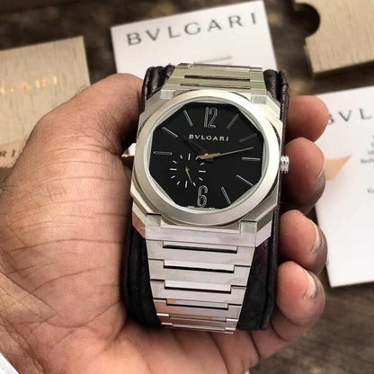 Bvlgari Octo Finissimo Firstcopy Silver Black Swiss ETA Automatic Slim Men's Watch