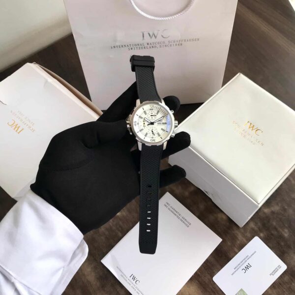 IWC Aquatimer Chronograph Day Date firstcopy White Dial Black Belt Men’s Watch