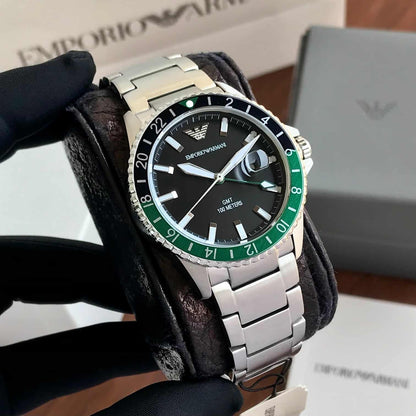 Emporio Armani AR11589 Firstcopy GMT Stainless Steel Men's Watch