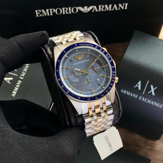 Emporio Armani AR6088 Firstcopy Two Tone Chronograph Men's Watch