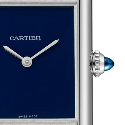 Cartier Tank Must firstcopy Japanese Premium Medium Silver Blue Unisex Watch