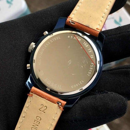 Fossil Grant firstcopy FS5151 Quartz Stainless Steel & Leather Chronograph Men’s Watch