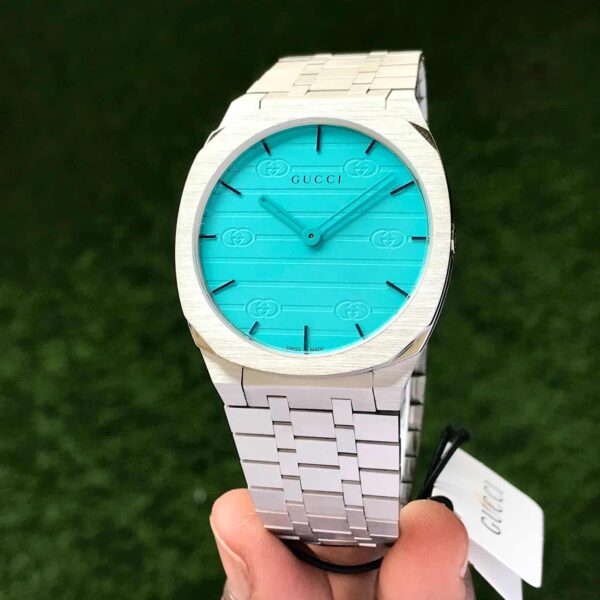 Gucci 25H firstcopy 38mm Stainless Steel Quartz Ocean Blue Dial Men’s Watch