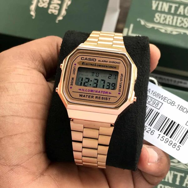 Casio Vintage firstcopy A168WGG-1B Retro Rosegold Unisex Watch