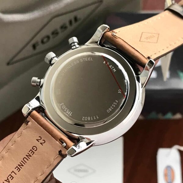 Fossil firstcopy FS5380 Silver Brown Belt Analogue Men’s Watch