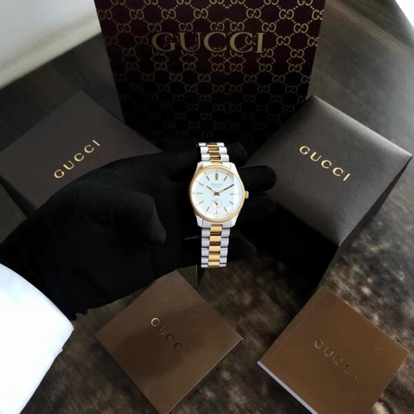 Gucci G-Timeless firstcopy 40mm Two Tone White Dial Stainless Steel Automatic Men’s Watch