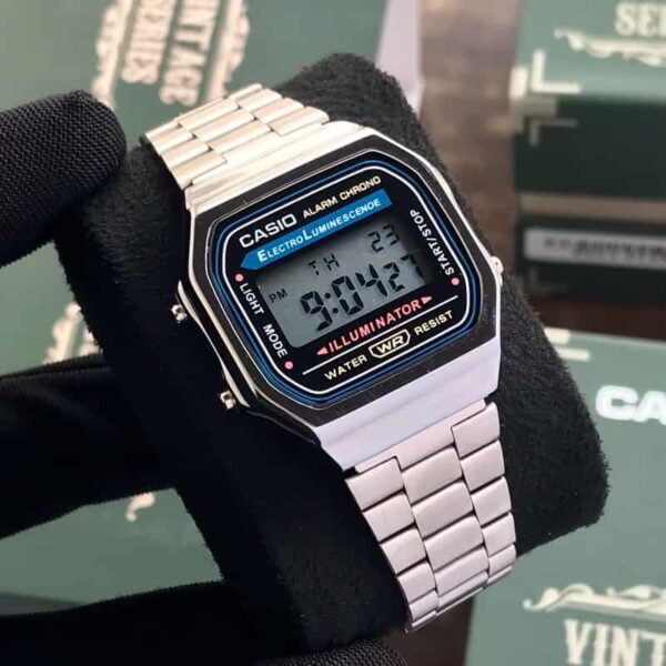 Casio Vintage firstcopy A168WA-1YES Retro Silver Digital Unisex Watch