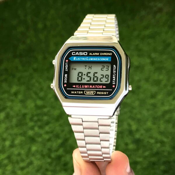 Casio Vintage firstcopy A168WA-1YES Retro Silver Digital Unisex Watch