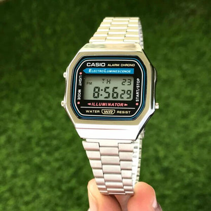 Casio Vintage firstcopy A168WA-1YES Retro Silver Digital Unisex Watch
