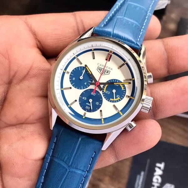Tag Heuer Grand Carrera Blue Leather Strap Japanese Mens Watch firstcopy