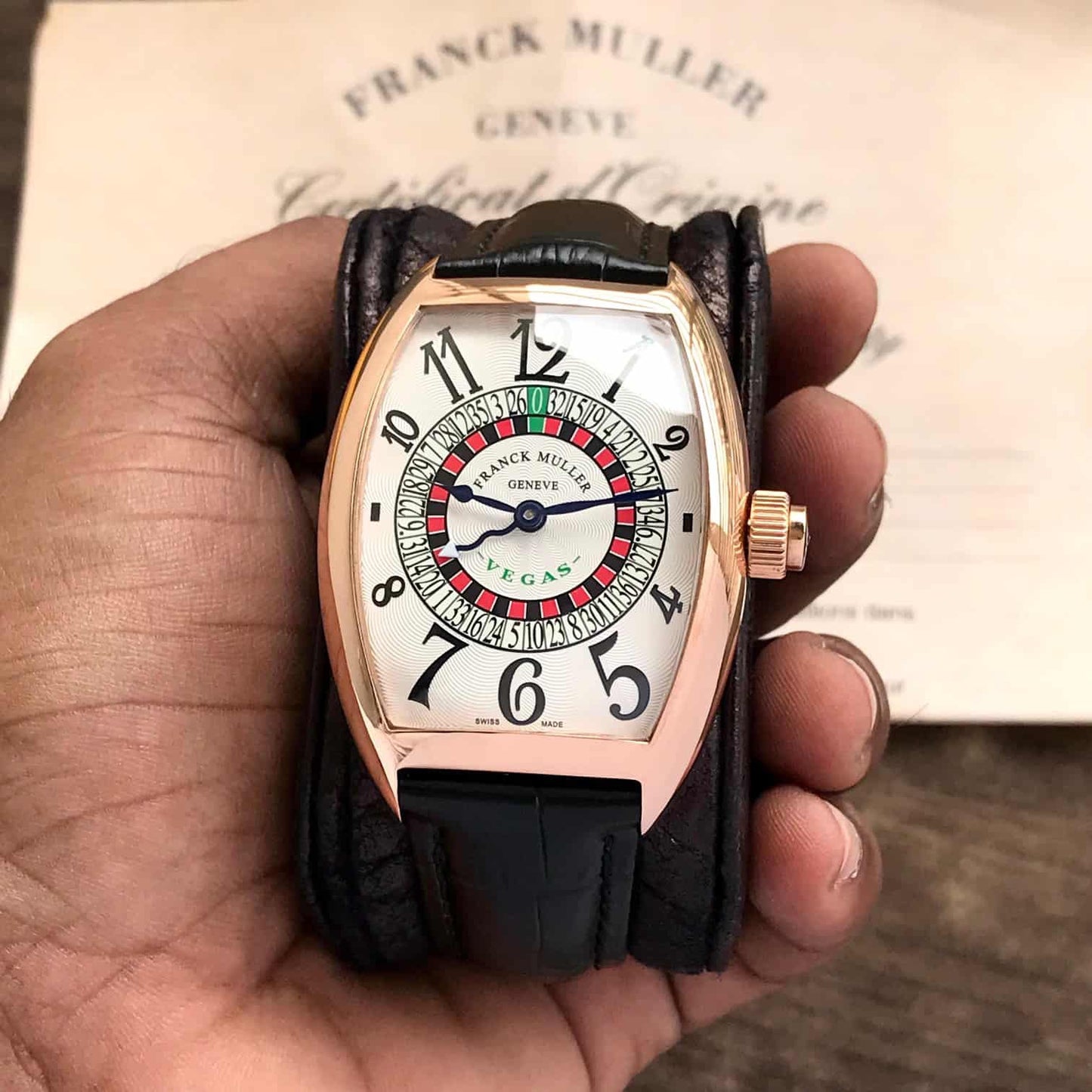 Franck Muller Vegas firstcopy Casino Table Rosegold White Dial Automatic Men’s Watch