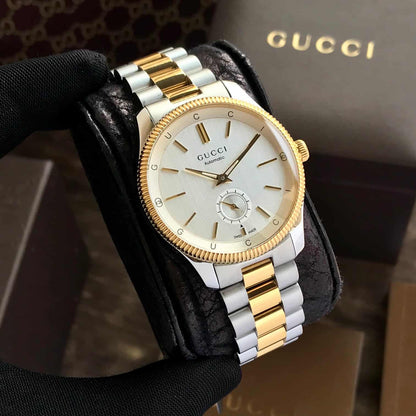 Gucci G-Timeless firstcopy 40mm Two Tone White Dial Stainless Steel Automatic Men’s Watch