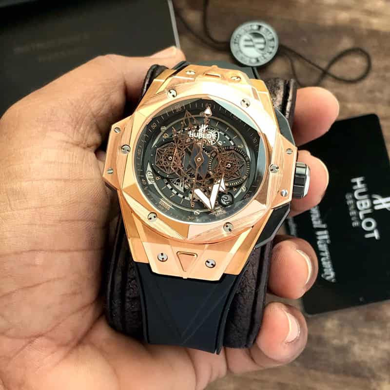 Hublot Big Bang King Sang Bleu firstcopy Rose Gold Premium Men’s Watch