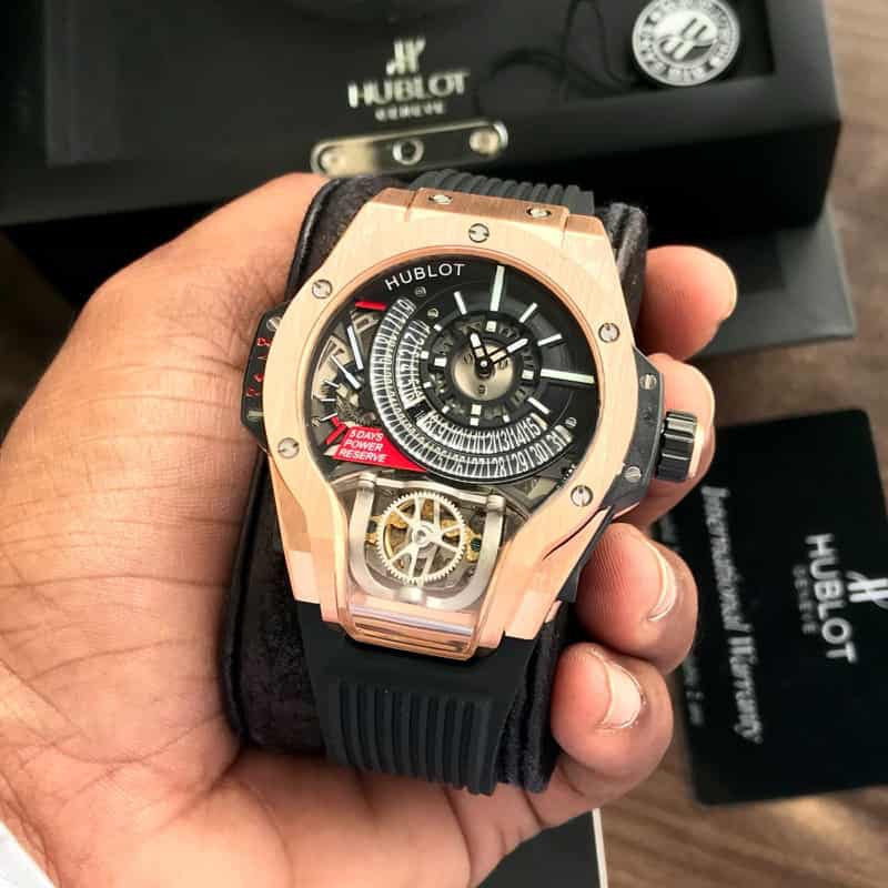 Hublot MP-09 Tourbillon firstcopy Bi-Axis King Rosegold Black Dial Men’s Watch