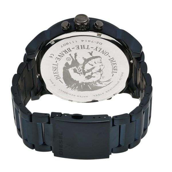 Diesel Big Daddy firstcopy DZ7414 Stainless Steel Blue Grey Dial Men’s Watch
