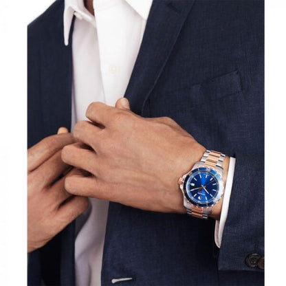 Movado Series 800 firstcopy Two Tone Blue Dial Stainless Steel Men’s Watch