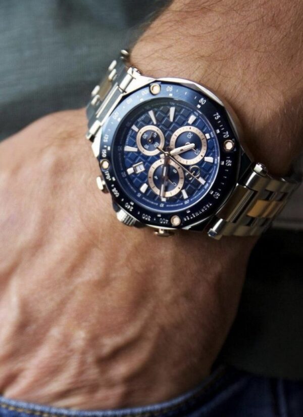 GC Heren Horloge firstcopy Y81003G7MF Stainless Steel Blue Dial Swiss Quartz Chronograph Men’s Watch