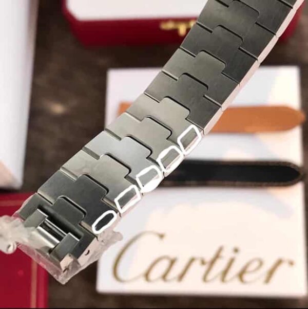 Cartier Santos De firstcopy Silver Brown Swiss ETA Movement Automatic Men’s Watch