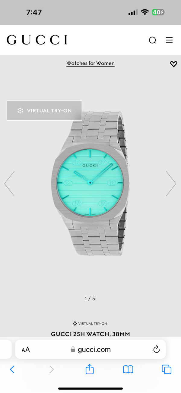 Gucci 25H firstcopy 38mm Stainless Steel Quartz Ocean Blue Dial Men’s Watch