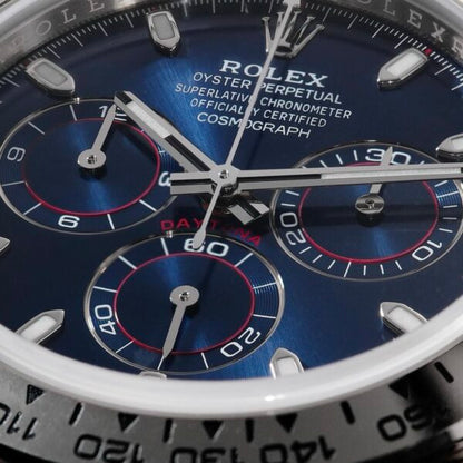 Rolex Cosmograph Daytona Silver Blue Dial Oyster Chain Japanese Automatic Mens Watch firstcopy