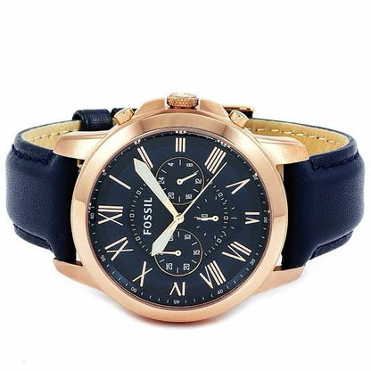 Fossil Grant firstcopy FS4835 Rosegold Blue Chronograph Men’s Watch