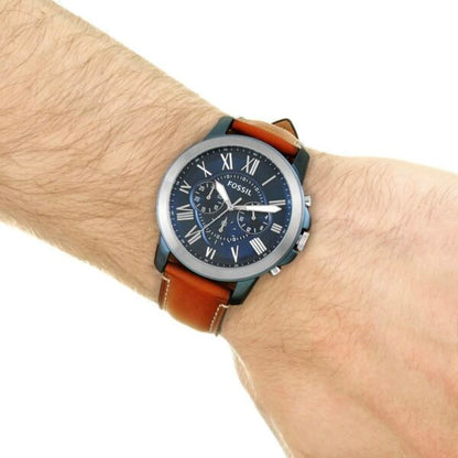 Fossil Grant firstcopy FS5151 Quartz Stainless Steel & Leather Chronograph Men’s Watch