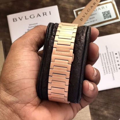 Bvlgari Octo Finissimo Firstcopy Rose Gold Black Dial Automatic Men's Watch