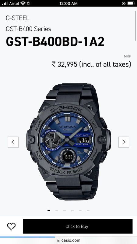 Casio G-Shock G-Steel firstcopy GST-B4008D Japanese Quality Men’s Watch