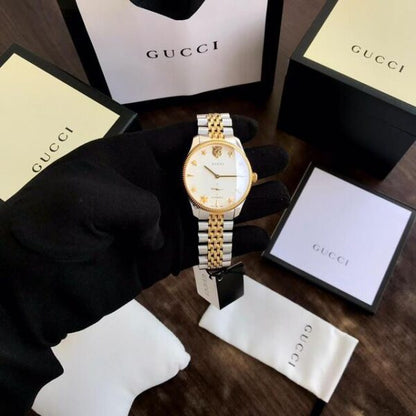 Gucci G-Timeless firstcopy White Dial Star Bee Lions Head Automatic Men’s Watch